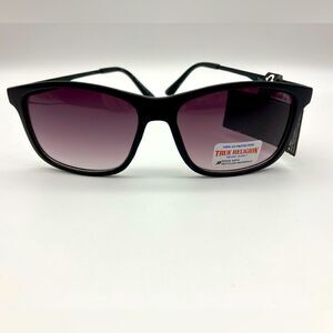 NWT True Religion TRM 1756 Unisex Black Sunglasses